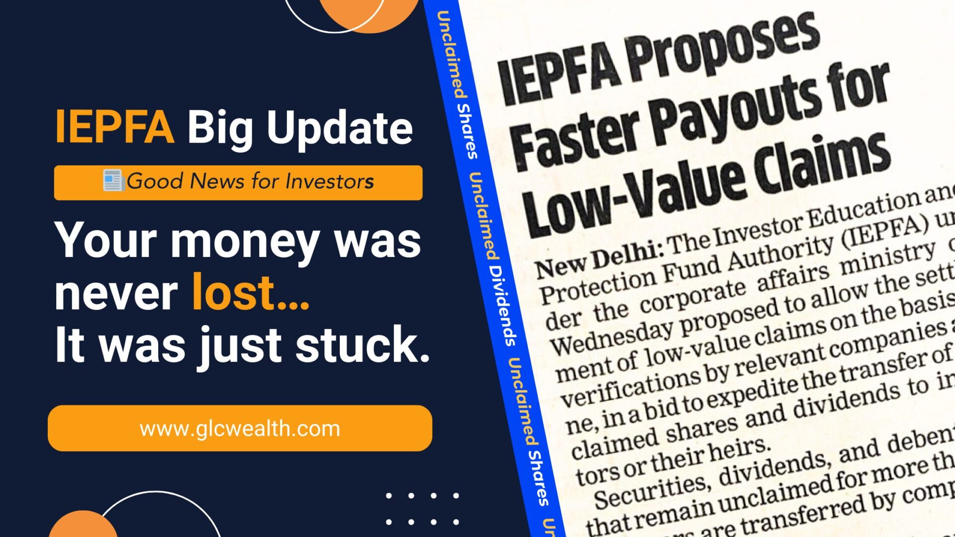 IEPFA Proposes Faster Payouts for Low-Value Claims