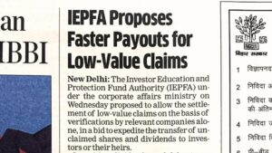 IEPF proposes faster payouts for low-value unclaimed shares and dividends in India